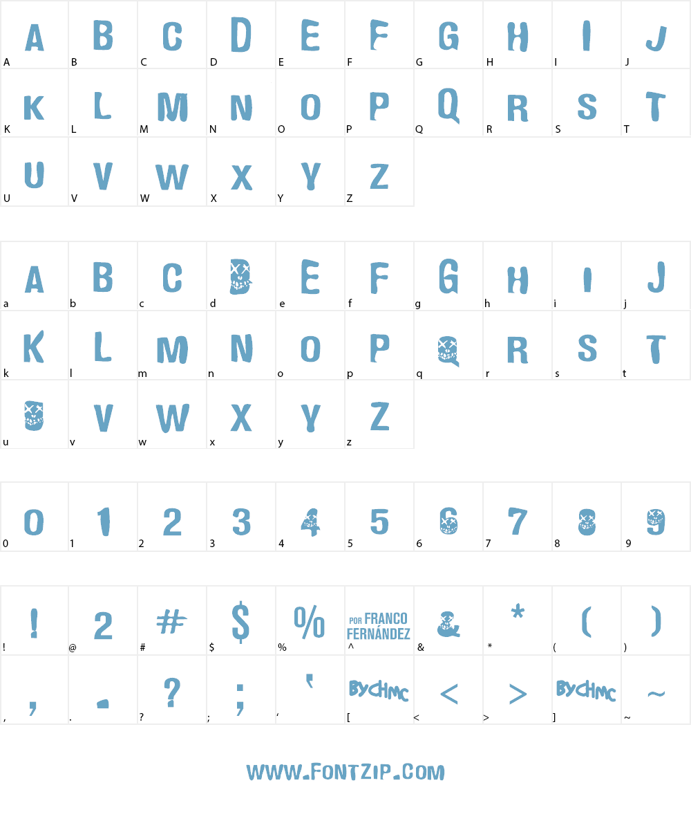 Death Squad Font Character
